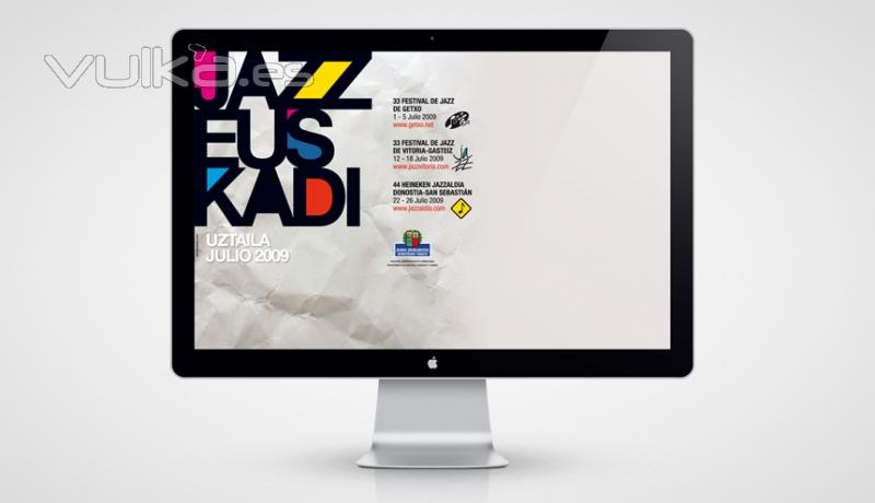 Microsite para campaa promocional de los festivales de Jazz de Getxo, Gasteiz y Donostia.