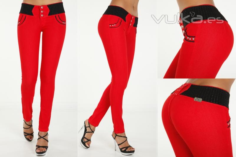 REF-5158 - ROJO. JEAN COLOMBIANO LEVANTACOLA