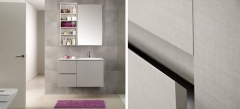Mobiliario de bao dica modelo zero lino natural y gris claro