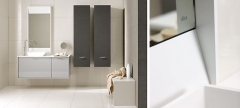 Mobiliario de bao dica modelo vita gris medio brillo y lino ceniza