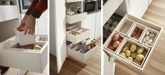 Detalle mobiliario de cocina dica modelo serie 45 blanco
