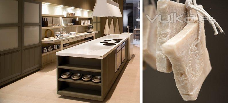 Mobiliario de cocina Dica modelo Arkadia fango con cuerda