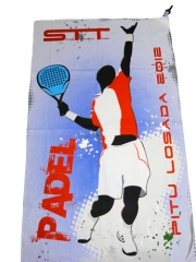 Toalla deportiva de microfibra estampada padel pitu losada