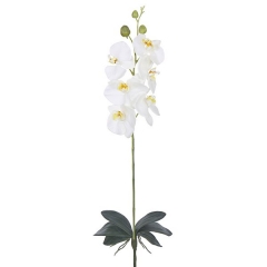 Flores artificiales rama orquideas artificiales crema con hojas 85 en lallimonacom