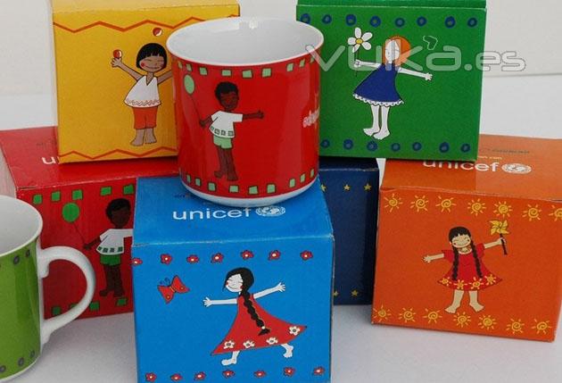 ilustracin y packaging para tazas Unicef