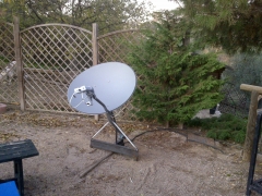 Instalacion de internet por satelite(bideccional) en una finca rural de la cigarra (almodovar del ri