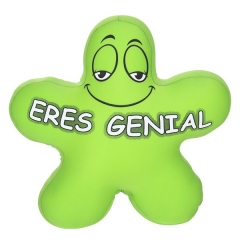 Cojin antiestres flor eres genial verde 40 en lallimonacom