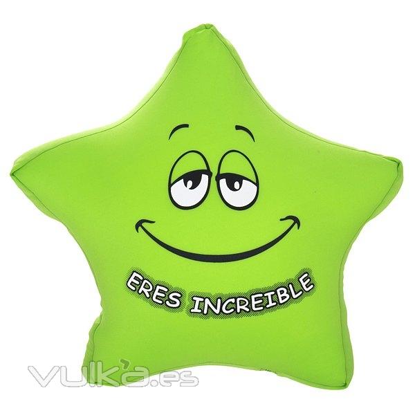 Cojin antiestres estrella ERES INCREIBLE verde 40 en lallimona.com