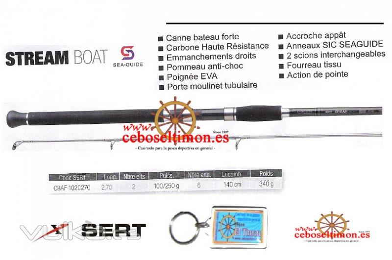 www.ceboseltimon.es - Caña Sert Stream-Boat 2.40Mt - Accion 100/250Gr