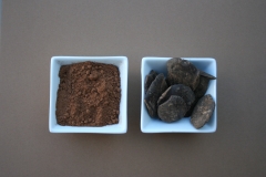 Polvo y pasta de cacao