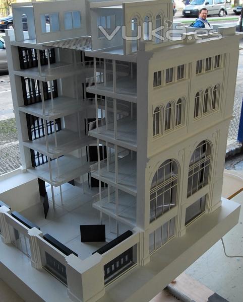 Maqueta. Maqueta arquitectura. Maqueta tcnica seccin edificio