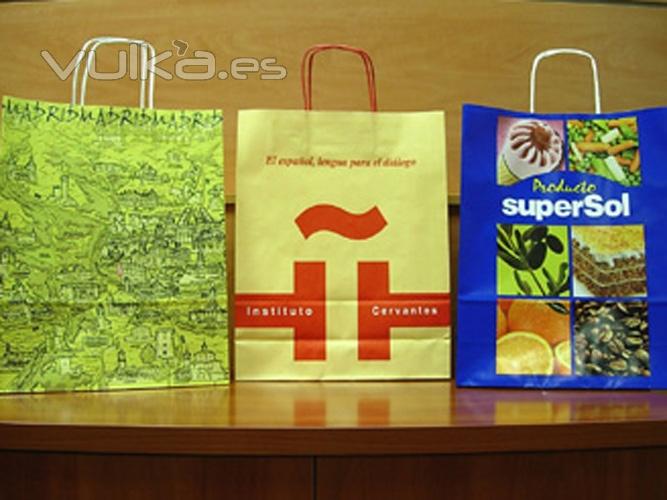 Bolsas ecolgicas de papel con asa retorcida