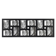 Portafotos multiple devinci negro rectangular 10x15 12 fotos en la llimona home