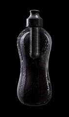 Bobble negra botella rellenable con filtro de carbono, muy saludable y ecologica