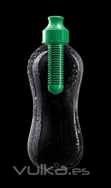 Bobble verde. Botella rellenable con filtro de carbono, muy saludable y ecológica