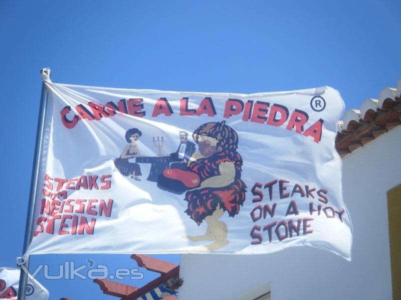 Bandera con Logotipo de Carne a la Piedra