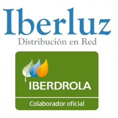 Logotipo iberluz colaborador oficial iberdrola
