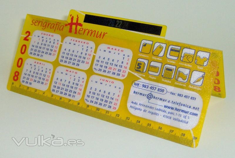 Calendario P.V.C. con termmetro