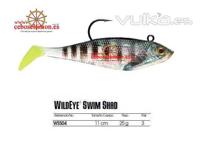 www.ceboseltimon.es - BLISTER 3 WILDEYE 11CM SWIN BAITS SHAD 25GR - 04BG