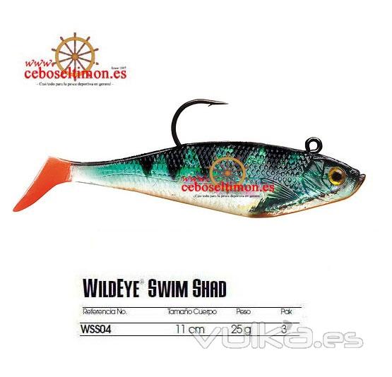 www.ceboseltimon.es - BLISTER 3 WILDEYE 11CM SWIN BAITS SHAD 25GR - 04P