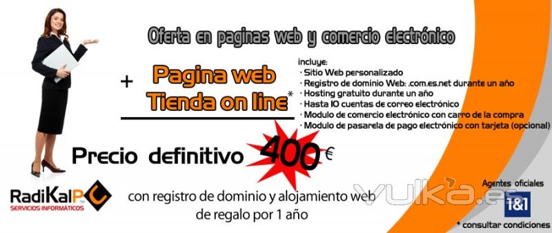 Oferta en diseño web y comercio electrónico