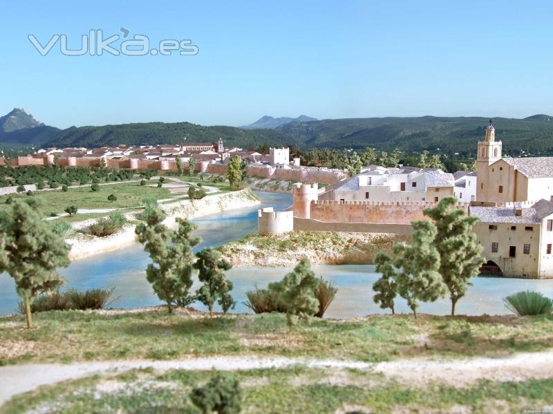 Maqueta de arqueología La Vila de Alzira siglos XIX y XX - Alzira (Valencia)