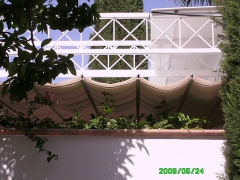 TOLDO PLANO DOBLE LONA CON CERCHA