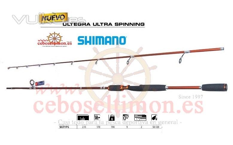 www.ceboseltimon.es - Novedad Caña Shimano Ultegra Spininnig 2.77Mt -Accion 20/50Gr