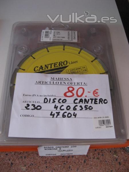 Outlet. Disco de corte.