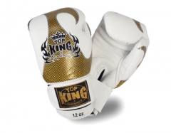 Guantes de boxeo top king empower creativity gold white- tecnologia avanzada guantes de boxeo