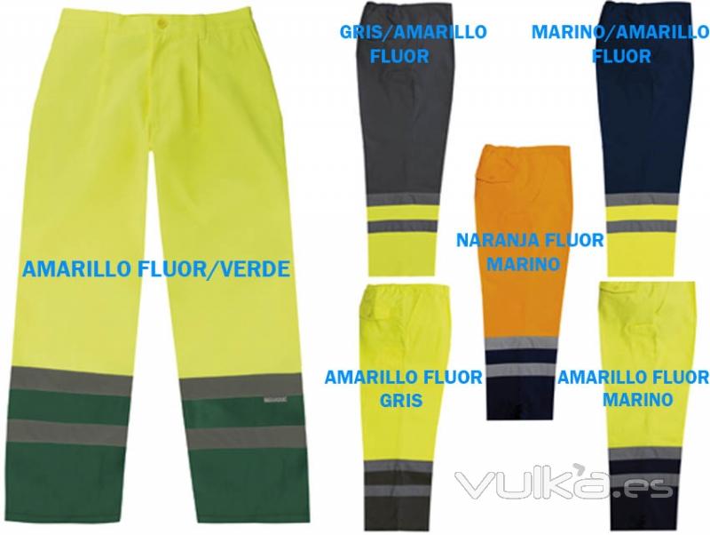 Pantalon bicolor alta visibilidad Serie 158 Velilla