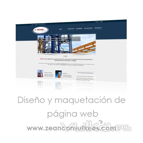 Desarrollo de página Web para empresa especializada en procesos de separación térmica.