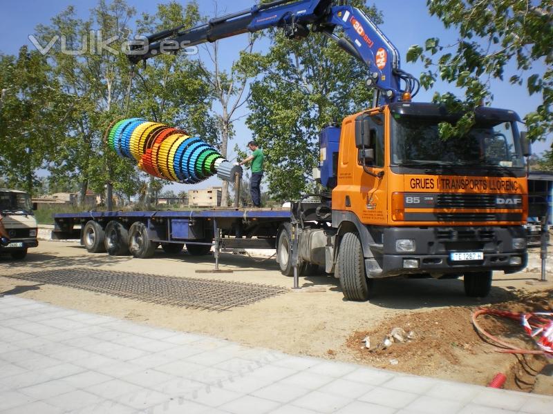 Trailer grua con plataforma de 13m.