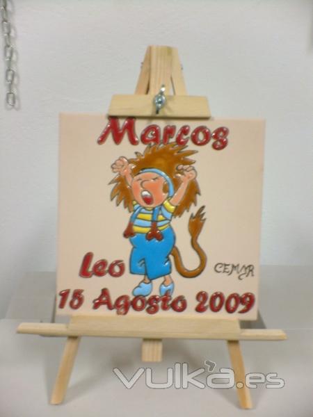 Azulejo horoscopo infantil en caballete 