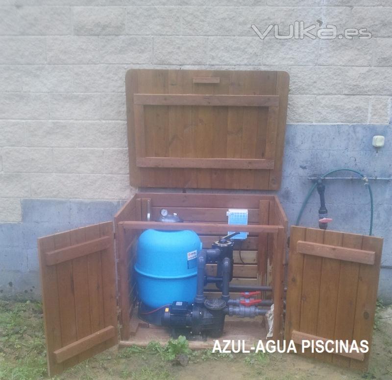 CASETA DE MADERA PARA DEPURACION PISCINA