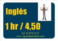Clases de ingles 1 hr / 4,50 eur