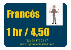 Clases de frances 1 hr / 4,50 eur