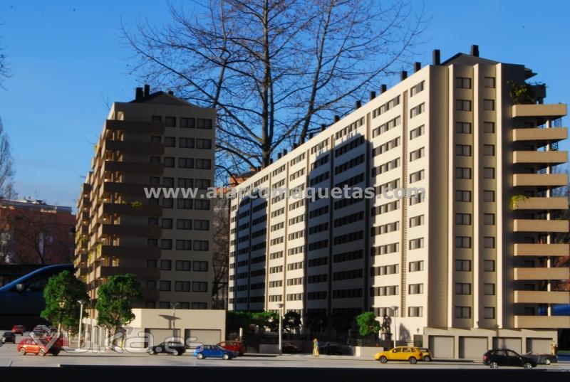 Maqueta arquitectura comercial proyecto viviendas en Ponferrada. Maquetas castilla 8