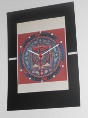 Reloj de cuarzo de imagen din a4 en lamina plastica flexible, plantilla horaria fusionada en imagen