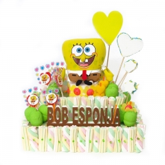 Tartas de chuches con peluche