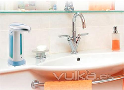 Vista Lavabo con Dispensador Jabn Mod. EF2001_azul