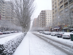Pamplona con nieve