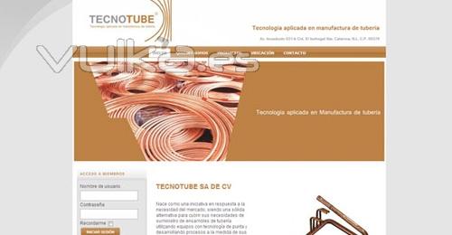 Diseo web y diseo de logotipo - Tecnotube Tecnologa aplicada en manufactura de tubera.