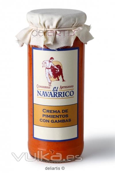 Crema de Piquillo y Gambas EL NAVARRICO 445 gr. 