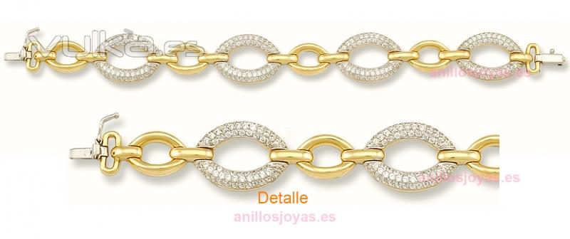 Pulseras de oro de ley de mujer. http://anillosjoyas.es