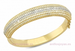 Canas de oro de ley con circonitas http://anillosjoyases