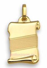 Colgantes de oro de 18 kilates pergamino http://anillosjoyases