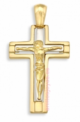 Cruces de oro de ley con cristo http://anillosjoyases