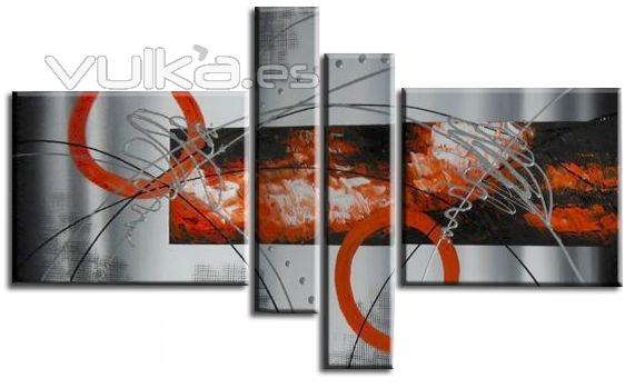Cuadro abstracto tono naranja, www.abricer.com