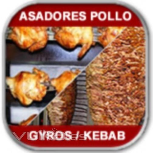 maquinaria para asadores de pollos, keab, etc